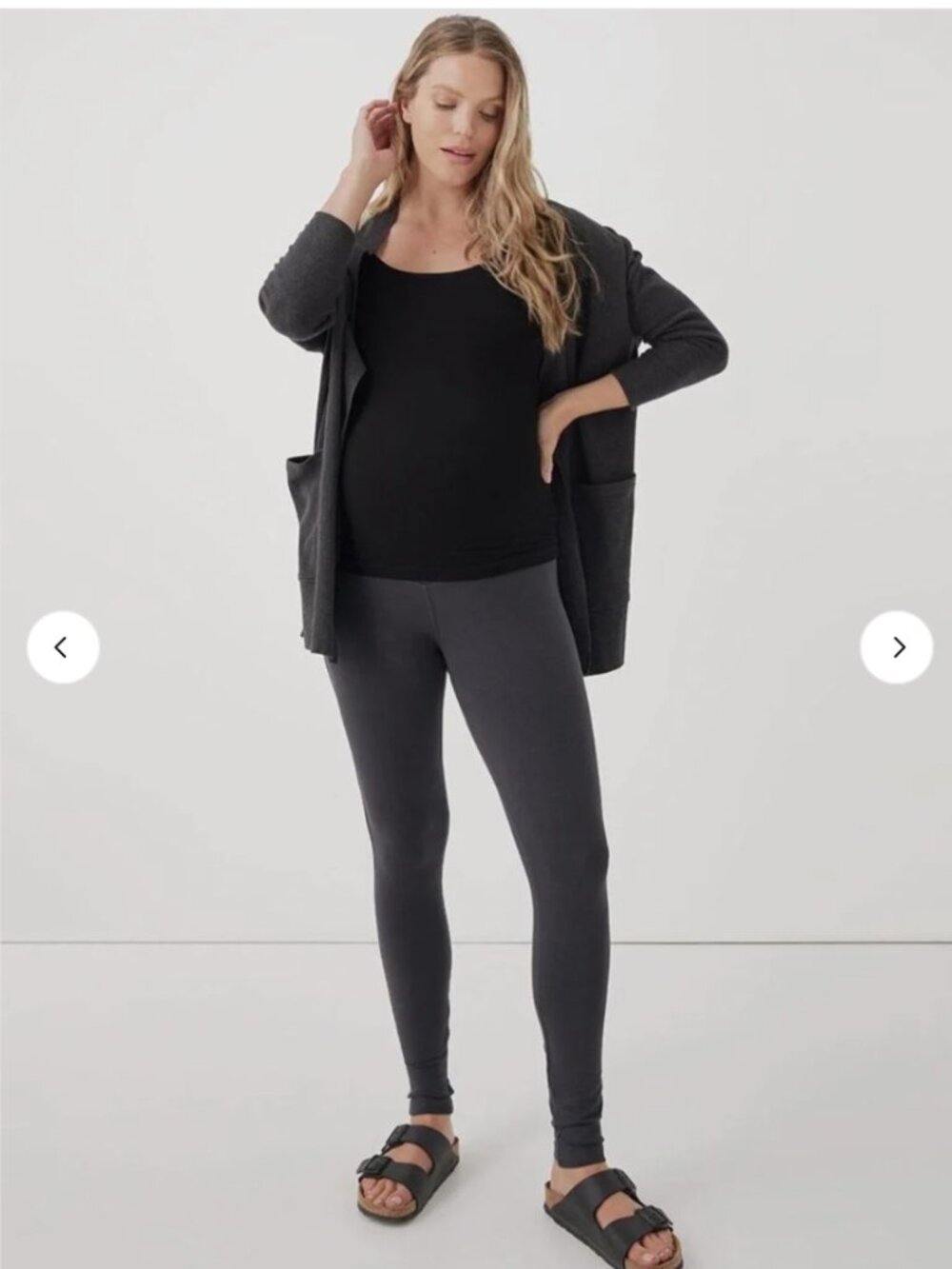 Pact organic maternity leggings size small